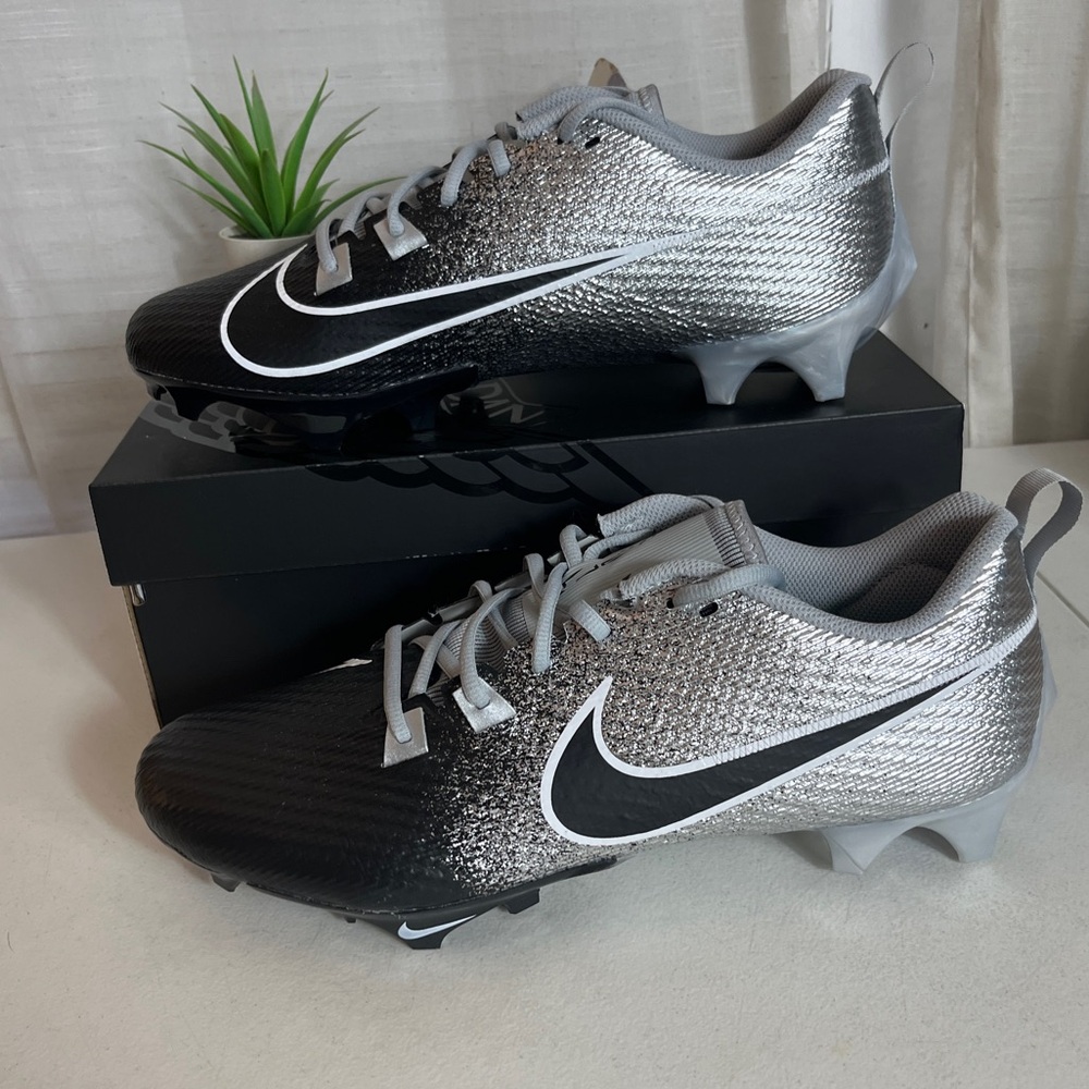 ✅ Nike Vapor 360 2 Low Football Cleats Mens‎ Size 13 Metallic Silver Black (b17)